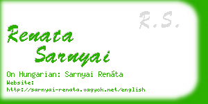renata sarnyai business card
